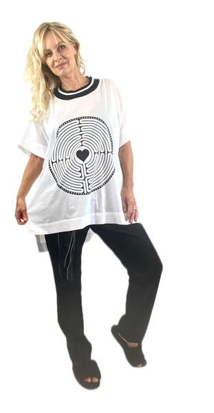 Labyrinth of Love - White Cotton Lawn