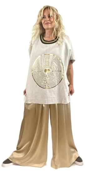 Labyrinth of Love- Natural Linen (Gold Foil Edition)