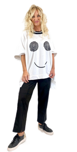 Dandelion Smile- White Cotton Sweat-shirting