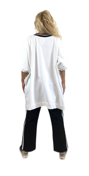 Dandelion Smile- White Cotton Sweat-shirting