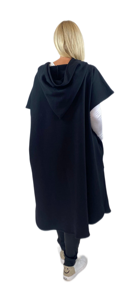 The United Tunic- Black Cotton Sweat-shirting