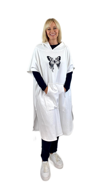 The United Tunic- White Cotton Sweat-shirting