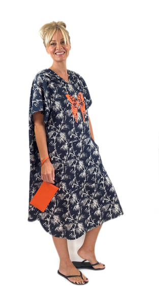 The United Tunic- Palm Print Linen