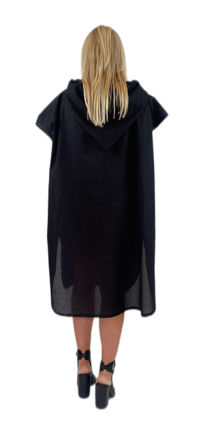 The United Tunic- Black Cotton Lawn