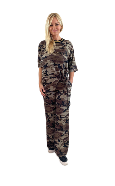 Taylah Top- Army Print
