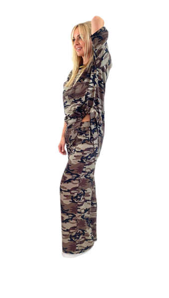 Taylah Top- Army Print