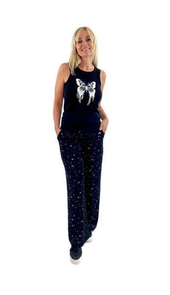Izzy Pants- Ink Spot Print