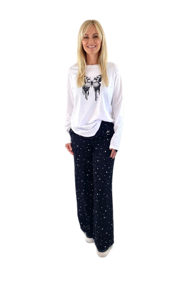 Izzy Pants- Ink Spot Print