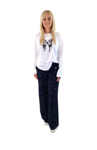 Izzy Pants- Ink Spot Print