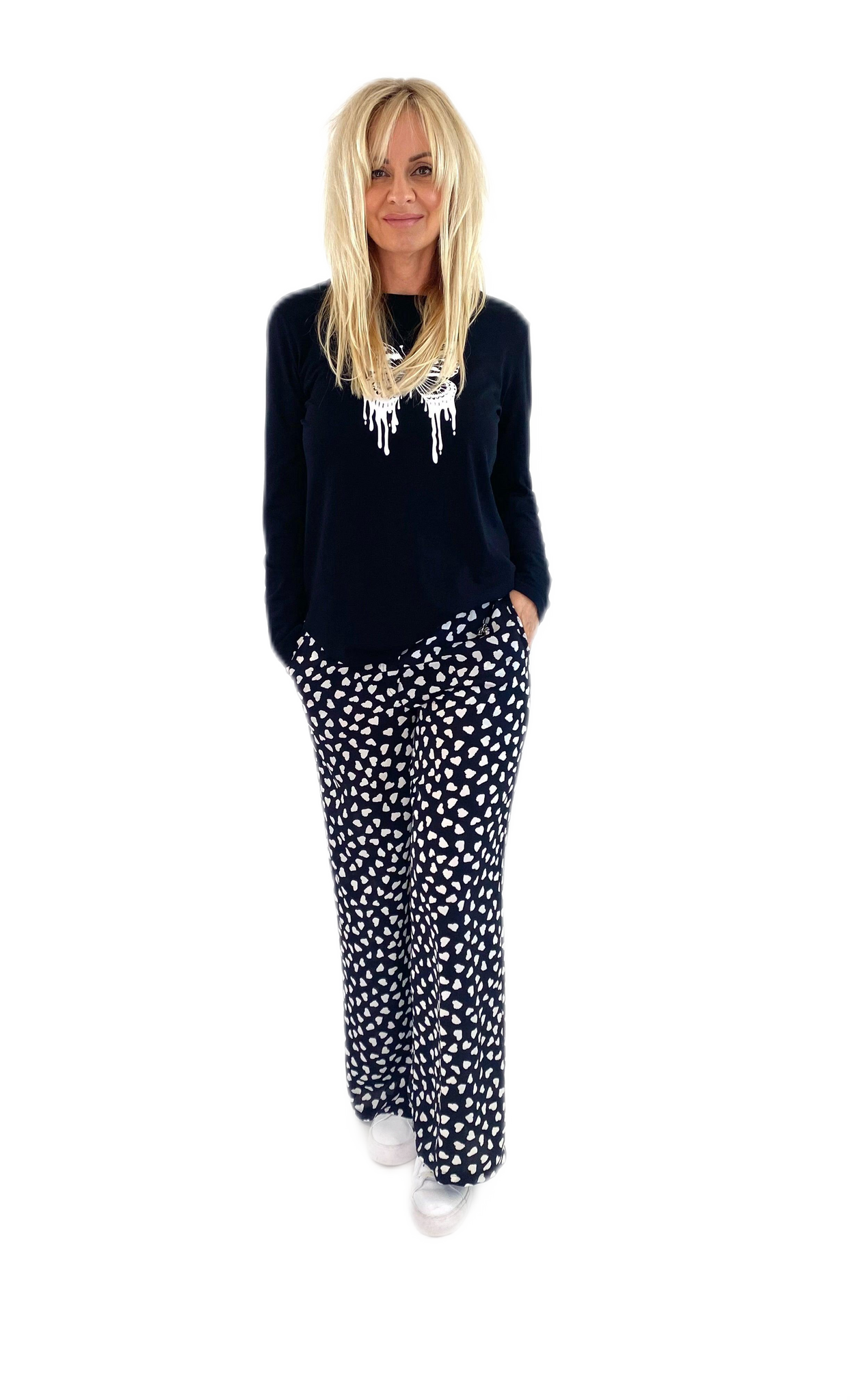 Izzy Pants- Heart Print