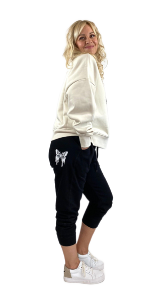 Orchid Track Pants with 'The Butterfly Effect' print