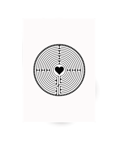Labyrinth of Love Tea Towel